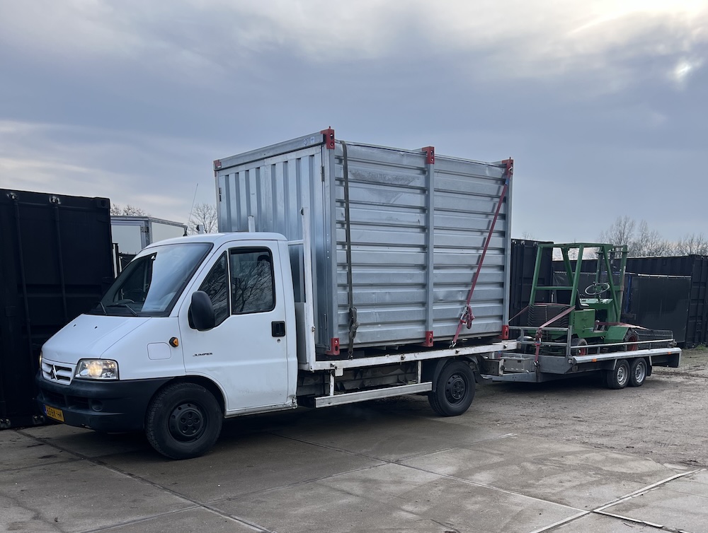 Tweedehands demontabele opslagcontainer transport